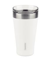 Copo Térmico Tramontina Exata em Aço Inox Branco com Tampa 550 ml