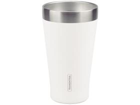 Copo Térmico Tramontina Exata em Aço Inox Branco sem Tampa 550 ml