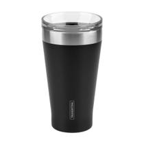 Copo Térmico Tramontina Exata Em Aço Inox Preto Com Tampa 550 Ml