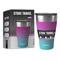 Copo Termico Travel Stone Degrade Rosa 500ml