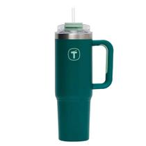 Copo Térmico Tupperware Big T com Canudo 1,1L Verde Mistério Copo Térmico Tupperware Big T com Canudo 1,1L Verde Mistério