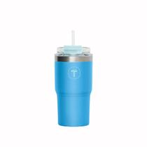 Copo Térmico Tupperware Big T com Canudo 630ml Azul Grécia