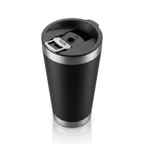 Copo Térmico Unity 470ml Parede Dupla Preto Conserva Temperatura para Bebidas Quentes e Frias Copo Térmico Unity 470ml Parede Dupla Preto Conserva Temperatura para Bebidas Quentes e Frias