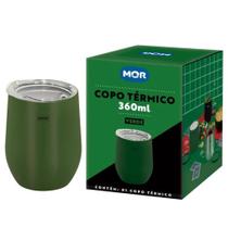 Copo Térmico Verde De 360ml Com Tampa 008042 - Mor