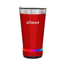 Copo térmico vermelho c/ caixa som bluetooth e abridor de garrafas aço inox 420ml xdg-298 xtrad Copo térmico vermelho c/ caixa som bluetooth e abridor de garrafas aço inox 420ml xdg-298 xtrad