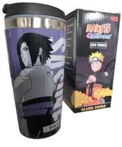 Copo Térmico Viagem 450Ml Com Tampa Sasuke Naruto Comix