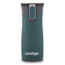 Copo térmico West Loop 473ml Verde anti vazamento Contigo / Coleman - Igual ao Stanley