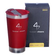 Copo Térmico Zona Criativa Forever Cheers Gelado E Quente 500ml Com Tampa E Abridor De Garrafas Copo Térmico Zona Criativa Forever Cheers Gelado E Quente 500ml Com Tampa E Abridor De Garrafas