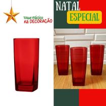 Copo Texas 315ml Kit com 3 Unidades em Vidro Resistente para Água, Suco e Drinks