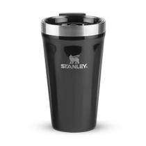 Copo Texturizado Com Tampa Stanley 473ml Black Gloss Copo Texturizado Com Tampa Stanley 473ml Black Gloss