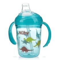 Copo Transição Antivazamento Silicone 240ml Tritan 4m+ Nuby Verde Claro