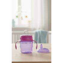 Copo Transição Bico Macio 200ml Rosa 6m+ Alças