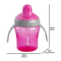 Copo transição ros/cinza c/tampa e bico