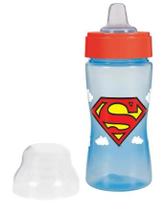 copo treinamente bebê 330ml transição bico macio redutor de pingos tampa antivazamento Superman