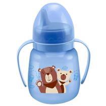 Copo Treinamento 240ml Bico Rigido Válvula Redutora - Estampado Azul e Rosa Copo Treinamento 240ml Bico Rigido Válvula Redutora - Estampado Azul e Rosa