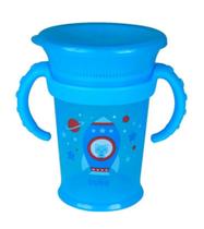 Copo Treinamento 360 graus Foguete 210ml Azul Buba