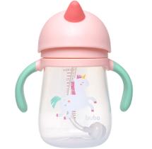 Copo Treinamento com Alça e Canudo 240ml em Silicone Magic 6m+ Buba