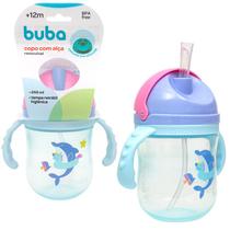 Copo Treinamento Com Alça Removível e Canudo Silicone 12m+ 240ml - Buba Baby Copo Treinamento Com Alça Removível e Canudo Silicone 12m+ 240ml - Buba Baby