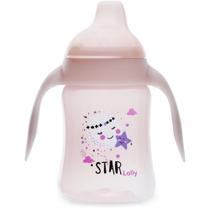 Copo treinamento star silicone 250ml rosa lolly unidade