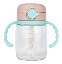 Copo Tritan Com Canudo Bits 220ml - Clingo Cor Bege Liso Copo Tritan Com Canudo Bits 220ml - Clingo Cor Bege Liso
