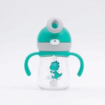 COPO TRITAN INFANTIL COM CANUDO e ALÇA 220ML PETIT PIA Leo Verde