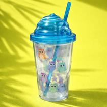 Copo Twister 450ml Com Canudo Reutilizável Tampa Chantilly Acrílico Colorido Para Festa Balada Aniversário Drinks e Eventos Copo Twister 450ml Com Canudo Reutilizável Tampa Chantilly Acrílico Colorido Para Festa Balada Aniversário Drinks e Eventos