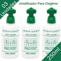 Copo Umidificador Para Oxigênio Kit C/3 Und 250ml C/anvisa - PROTEC