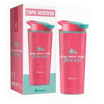 Copo ventosa anti queda ventosa floreça 500ml - Bf