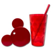 Copo Vermelho 500ml Com Tampa Orelha Masculina Un - Tasil Copo Vermelho 500ml Com Tampa Orelha Masculina Un - Tasil