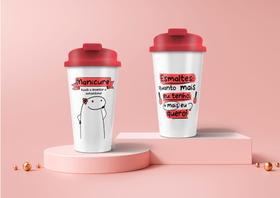 Copo Viagem 500ml Flork Manicure Poopstore
