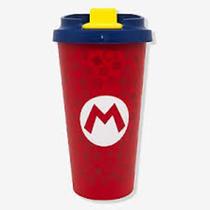 Copo viagem bucks 500ml super mario symbol - zona criativa