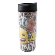 Copo Viagem C/Tampa Emoji Music 500Ml Zc 10022911