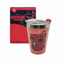 Copo Viagem com Tampa Stranger Things Inox- ZonaCriativa
