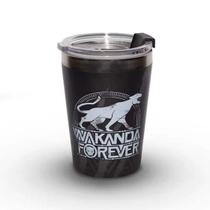 Copo Viagem Com Tampa Wakanda Forever Marvel 300ml Copo Viagem Com Tampa Wakanda Forever Marvel 300ml