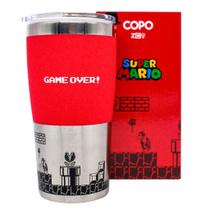 Copo Viagem Max 450ml Mario Game Over Retro