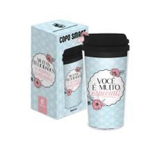 Copo viagem smart termico 200ml amizade - muitas felicidades - Brasfoot Presentes