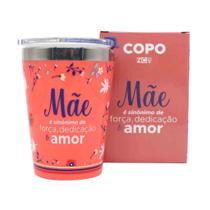 Copo Viagem Snap 300ml Forca, Dedicacao E Amor