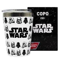 Copo Viagem Snap Stormtroopers E Darth Vader Star Wars 300Ml