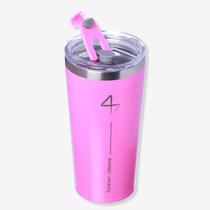 Copo viagem thermal 500ml forever cheers rosa