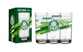 Copo vidro 300ml times - palmeiras Copo vidro 300ml times - palmeiras