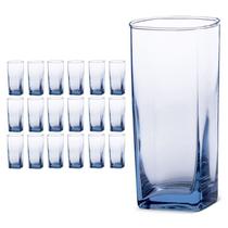 Copo Vidro 320ml BALI SOLID kit com 18 Azul Copo Vidro 320ml BALI SOLID kit com 18 Azul