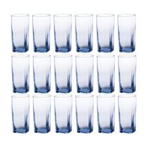 Copo Vidro 320ml Quadrado BALI Kit com 18 Azul Luxo Copo Vidro 320ml Quadrado BALI Kit com 18 Azul Luxo