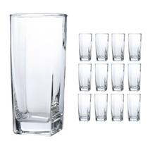 Copo Vidro 320ml Suco água BALI kit com 12 Transparente Copo Vidro 320ml Suco água BALI kit com 12 Transparente