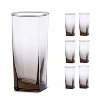 Copo Vidro 320ml (Suco, água) BALI SOLID jogo c/ 6 Cinza Copo Vidro 320ml (Suco, água) BALI SOLID jogo c/ 6 Cinza
