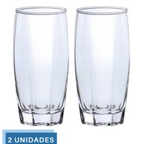 Copo Vidro 370ml Florence Glamour kit com 2 Transparente Copo Vidro 370ml Florence Glamour kit com 2 Transparente