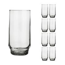 Copo Vidro 410ml Lights Suco Agua Cristal Luxo Nadir - 8 Un