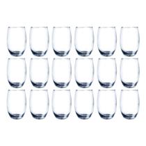 Copo Vidro 450ml Redondo BELLAGIO Jogo com 18 Transparente