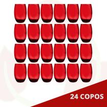 Copo Vidro 450ml Redondo California Jogo com 24 Vermelho