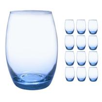 Copo Vidro 450ml (Suco, água) BELLAGIO kit com 12 Azul Copo Vidro 450ml (Suco, água) BELLAGIO kit com 12 Azul