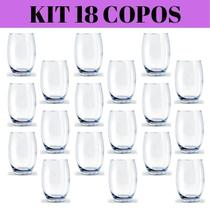 Copo Vidro 450ml (Suco, água) BELLAGIO kit com 18 Transp.
